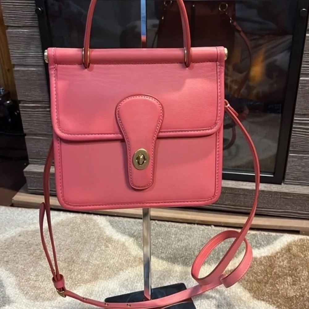 COACH WILLIS TOP HANDLE 18 TAFFY PINK 90s Vibes CROSSBODY BAG - Picture 11 of 13